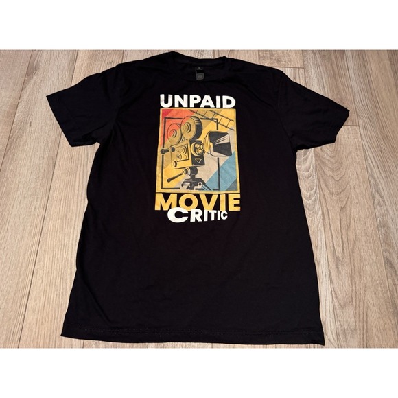 Gildan Other - Gildan‎ Softstyle Unpaid Movie Critic Graphic T Shirt Mens Medium Black